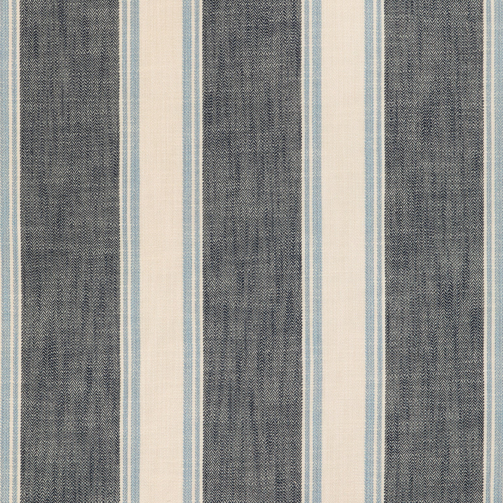 La Riviera Stripe - Blue Dark Blue By Brunschwig & Fils | Les Ensembliers L'Eternel Ete | Stripes Upholstery Indoor / Outdoor