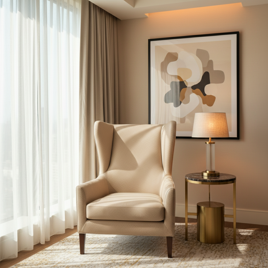 Turquoise Bay - Oat Upholstered Chair | Architectural Fabrics