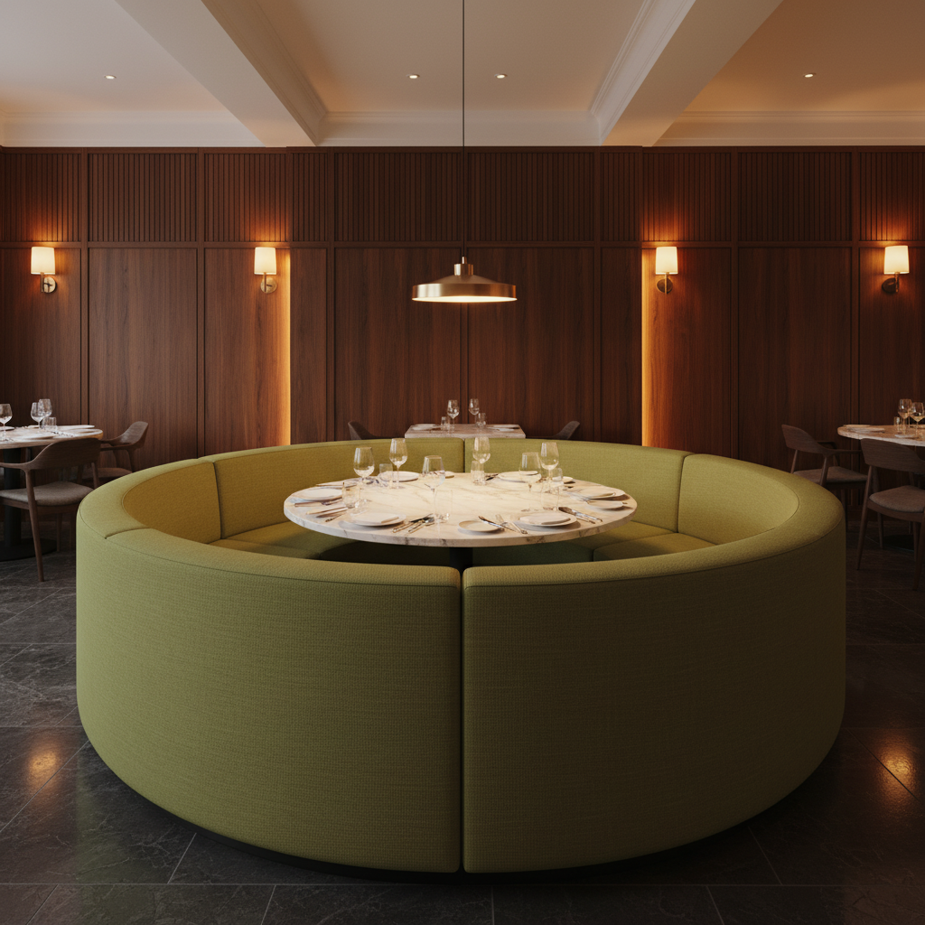 Peter Island - Grass Upholstered Banquette | Architectural Fabrics