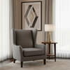 Fine Woven Texture Smoked Graphite Upholstered Chair | Architectural Fabrics