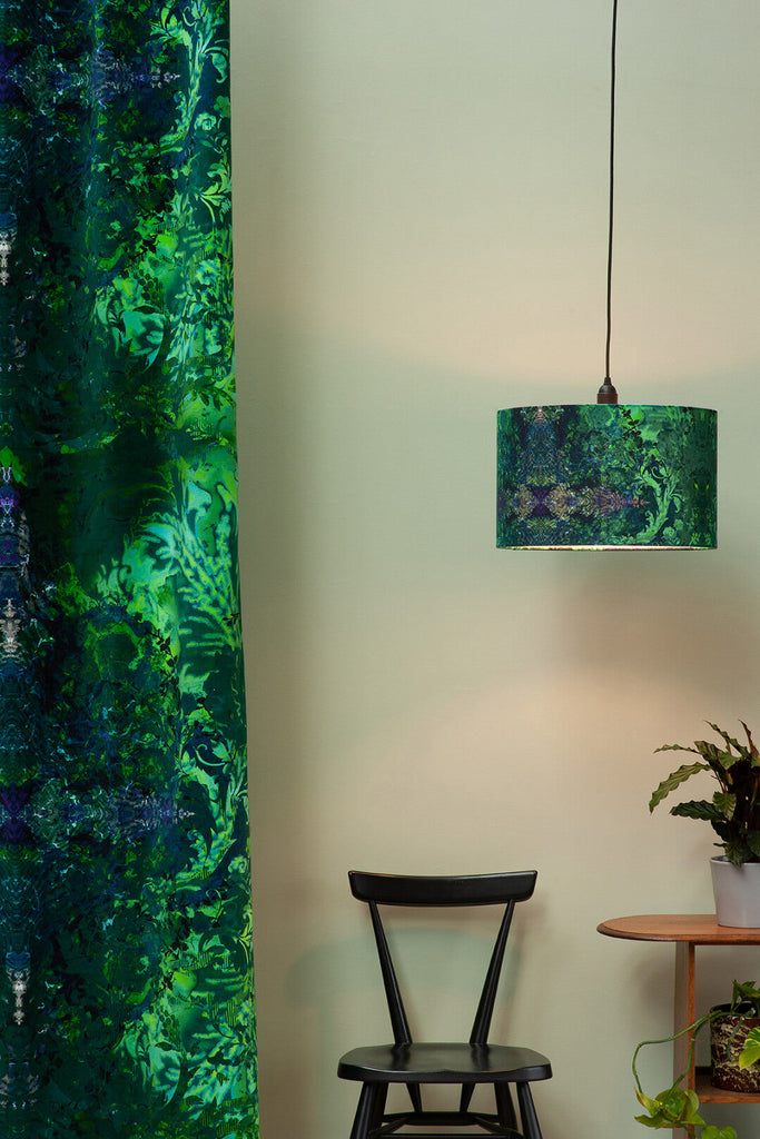 Tourmaline Damask Velvet Greens