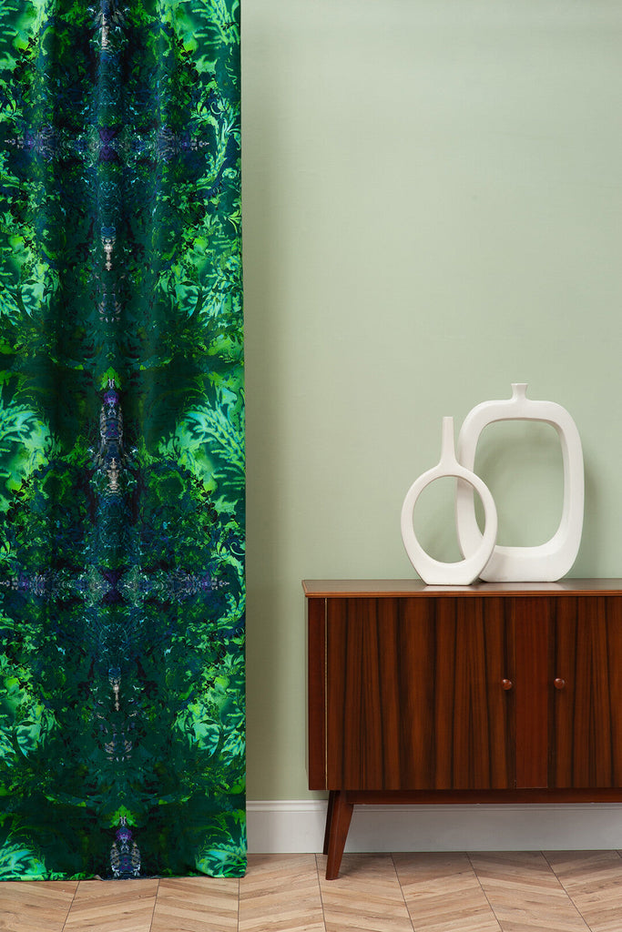 Tourmaline Damask Velvet Greens