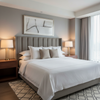 Fine Pebble Texture Dark Granite Upholstered Headboard | Architectural Fabrics