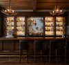 The Original Yeeha 1950's Cowboy - Light Blue Mid-Century Modern | Architectural Wallcoverings - Western Bar Room Setting
