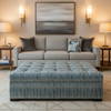 Apache - Azure Tide Silicone Hybrid Upholstered Ottoman | Architectural Fabrics