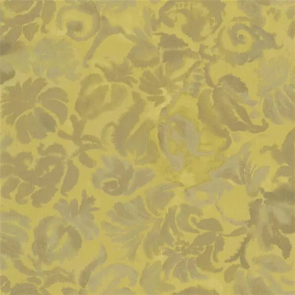 Katagami Vinyl 04 Yellow Gold Wallpaper | Designer's Guild Europe