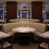 Algiers - Limestone Performance Vinyl Upholstered Banquette | Architectural Fabrics