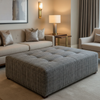 Stingray City - Granite Upholstered Ottoman | Architectural Fabrics