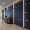 Smooth Matte Texture Deep Indigo Upholstered Wall Panel | Architectural Fabrics