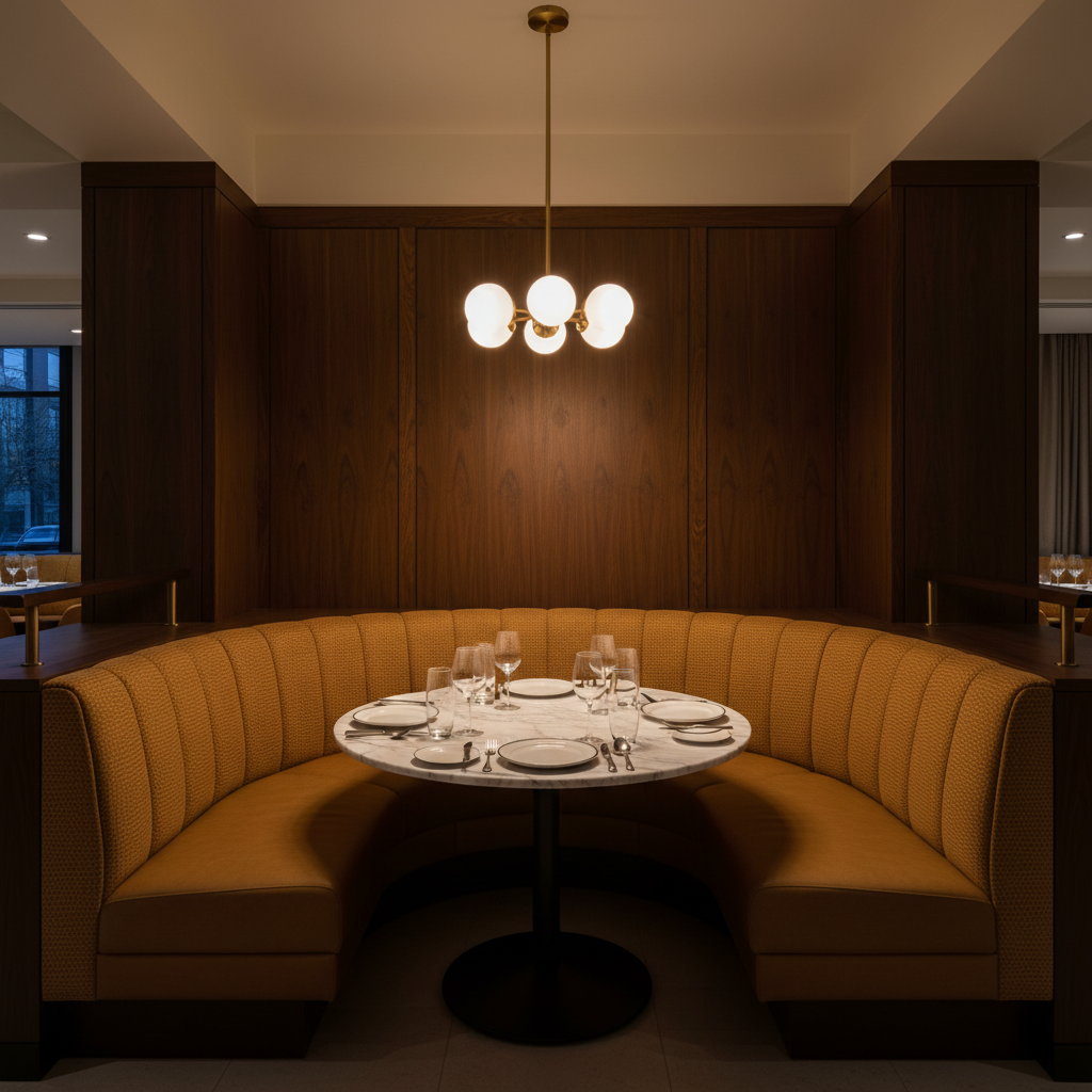 Snake Cay - Acorn Upholstered Banquette | Architectural Fabrics