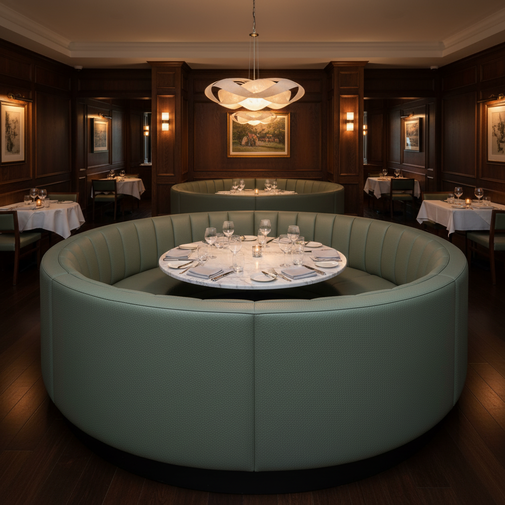 Punch Bowl - Spruce Upholstered Banquette | Architectural Fabrics