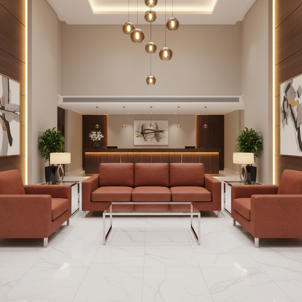Smooth Pebble Grain Rustic Sienna Upholstered Sofa | Architectural Fabrics