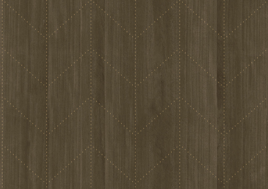 Little Compton-Umber Wood Veneer Wallcovering | Phillipe Romano — WOOD-501110