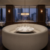Steeple Reef - Stone Upholstered Banquette | Architectural Fabrics