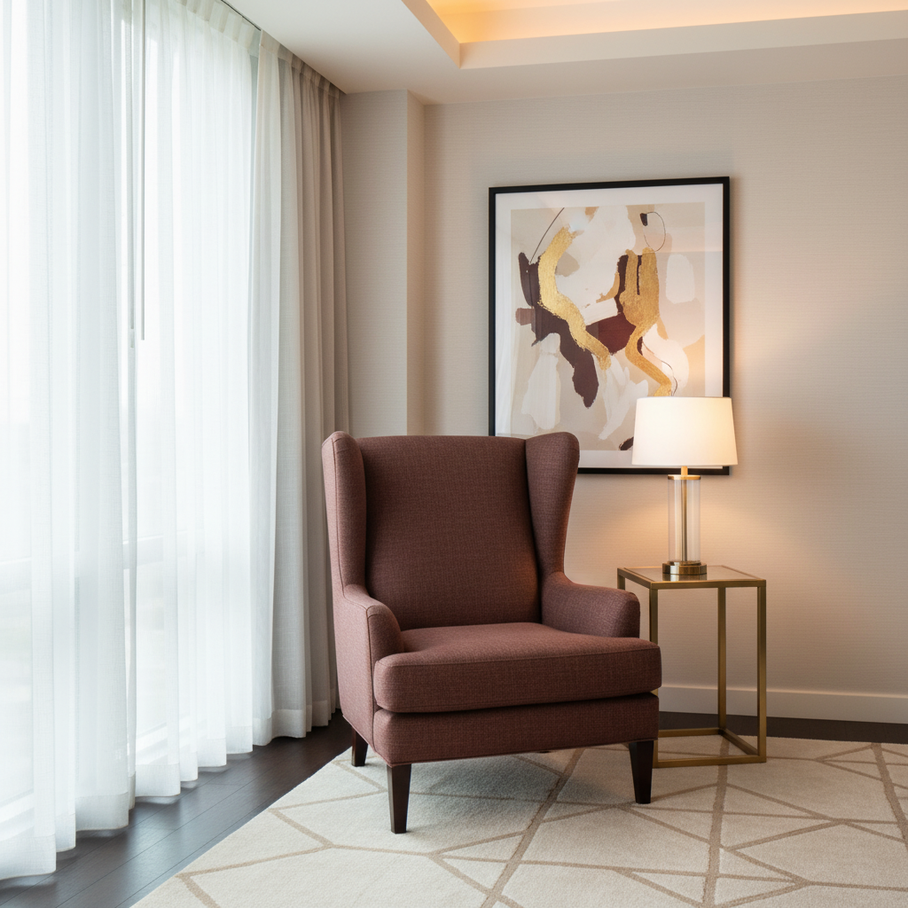 Linen Island - Lava Upholstered Chair | Architectural Fabrics