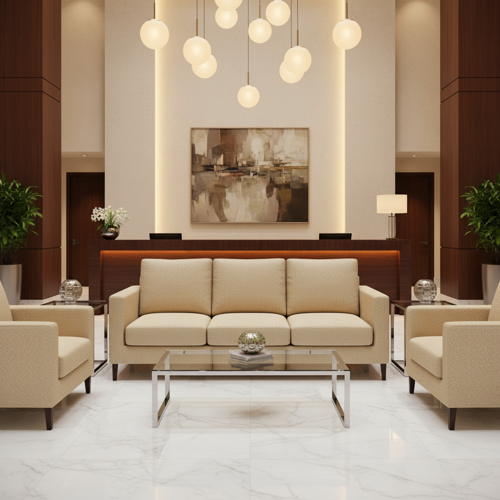 Rainbow Reef - Natural Upholstered Sofa | Architectural Fabrics