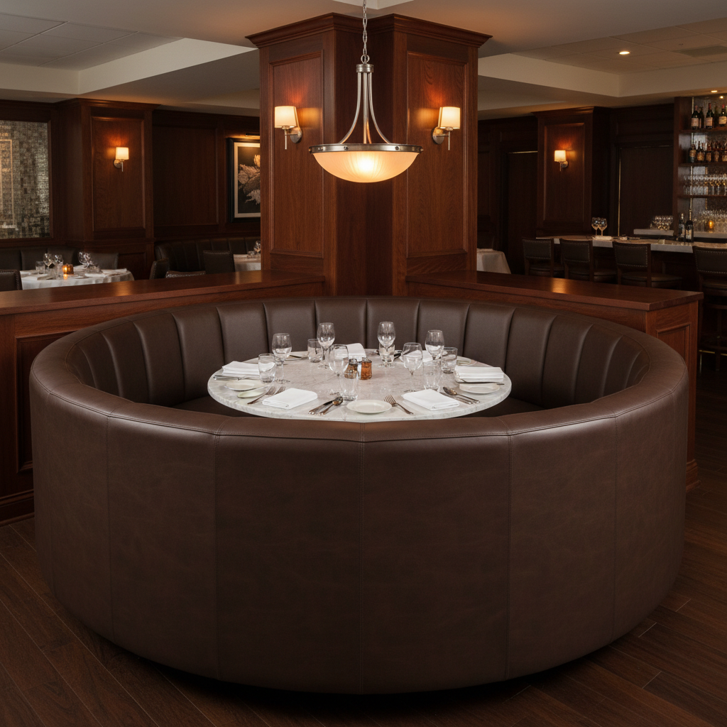 Kralendijk - Bordeaux Upholstered Banquette | Architectural Fabrics