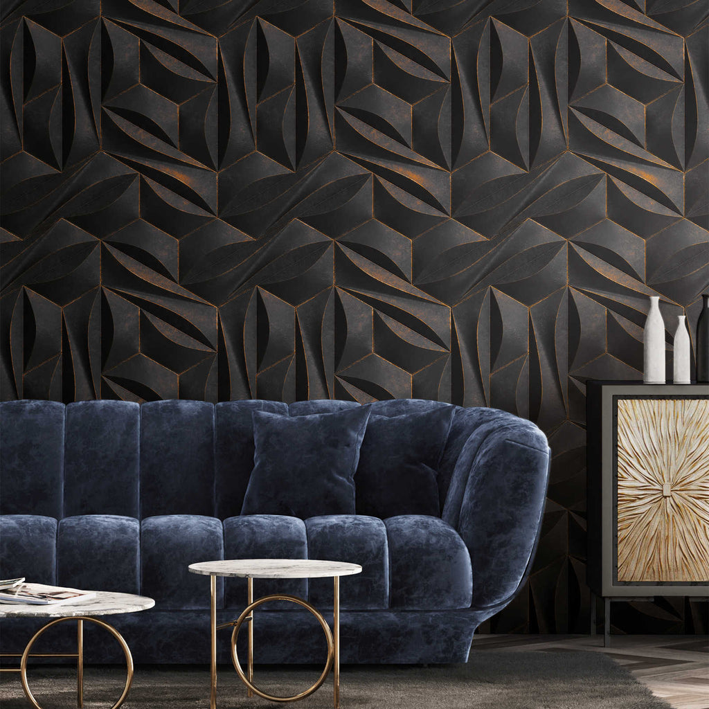 Livingwalls Design Panel Metropolitan Stories 3 Travel Styles Black Wallcovering | AS Creation