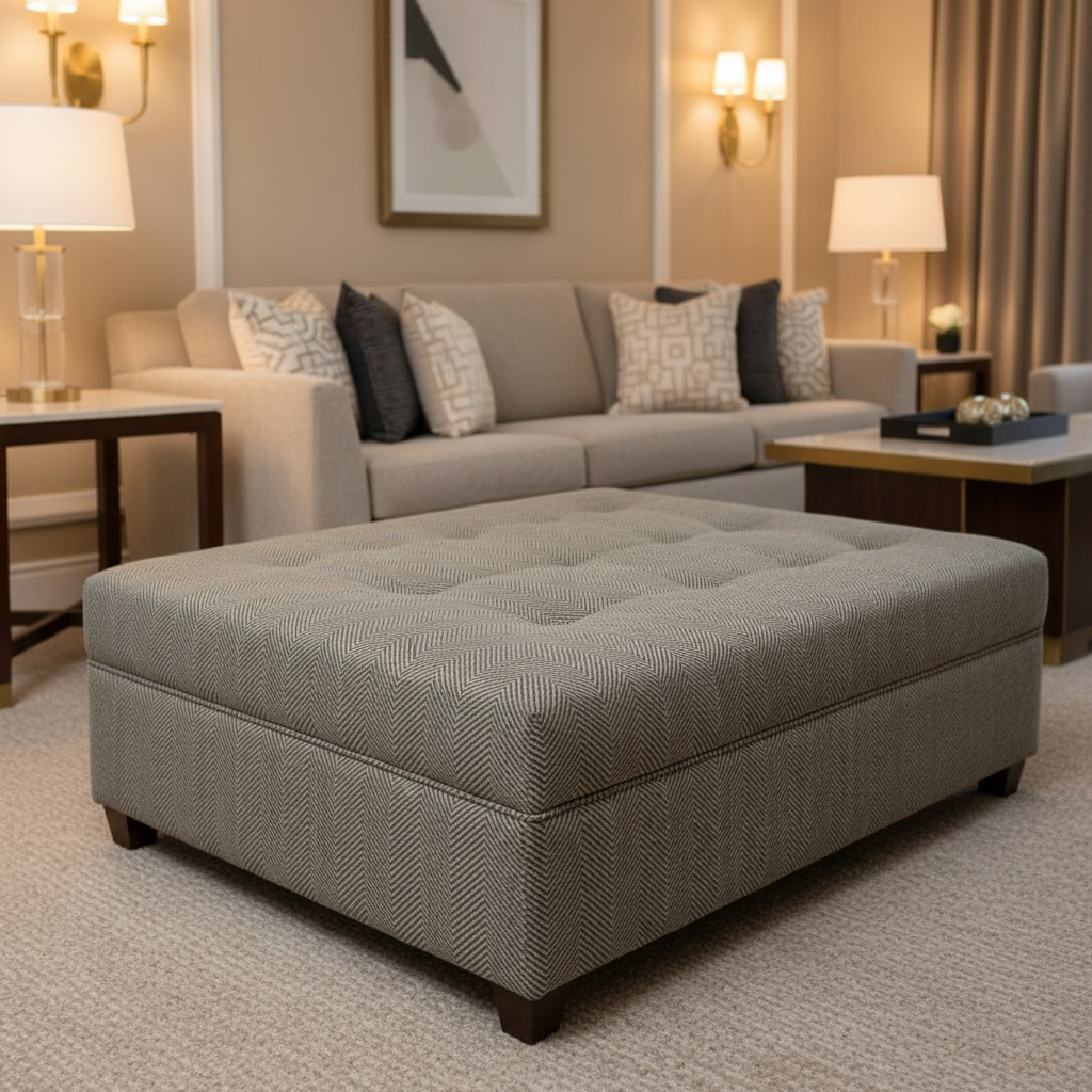 Acoustic - Acoustic Performance Vinyl Upholstered Ottoman | Architectural Fabrics