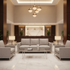 Woven Linen Texture Soft Silver Upholstered Sofa | Architectural Fabrics