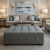 Aspect - Ironwood Performance Polyurethane Upholstered Ottoman | Architectural Fabrics