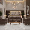 Alamo - Cocoa Bean Performance Vinyl Upholstered Sofa | Architectural Fabrics