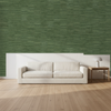 Nantucket Grasscloth Lake Forest Green Wallcovering | Phillipe Romano room setting