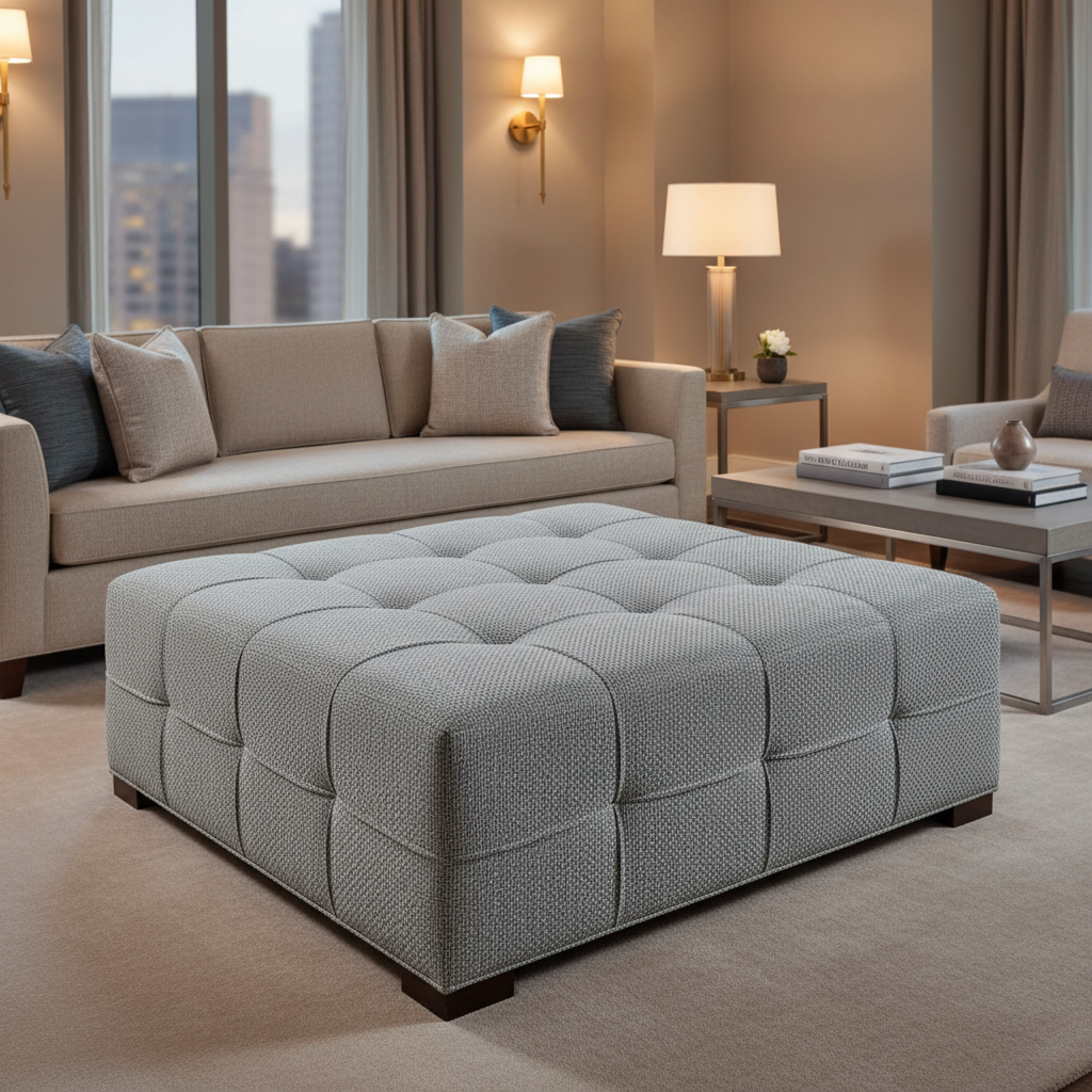 Soufriere - Aurora Upholstered Ottoman | Architectural Fabrics