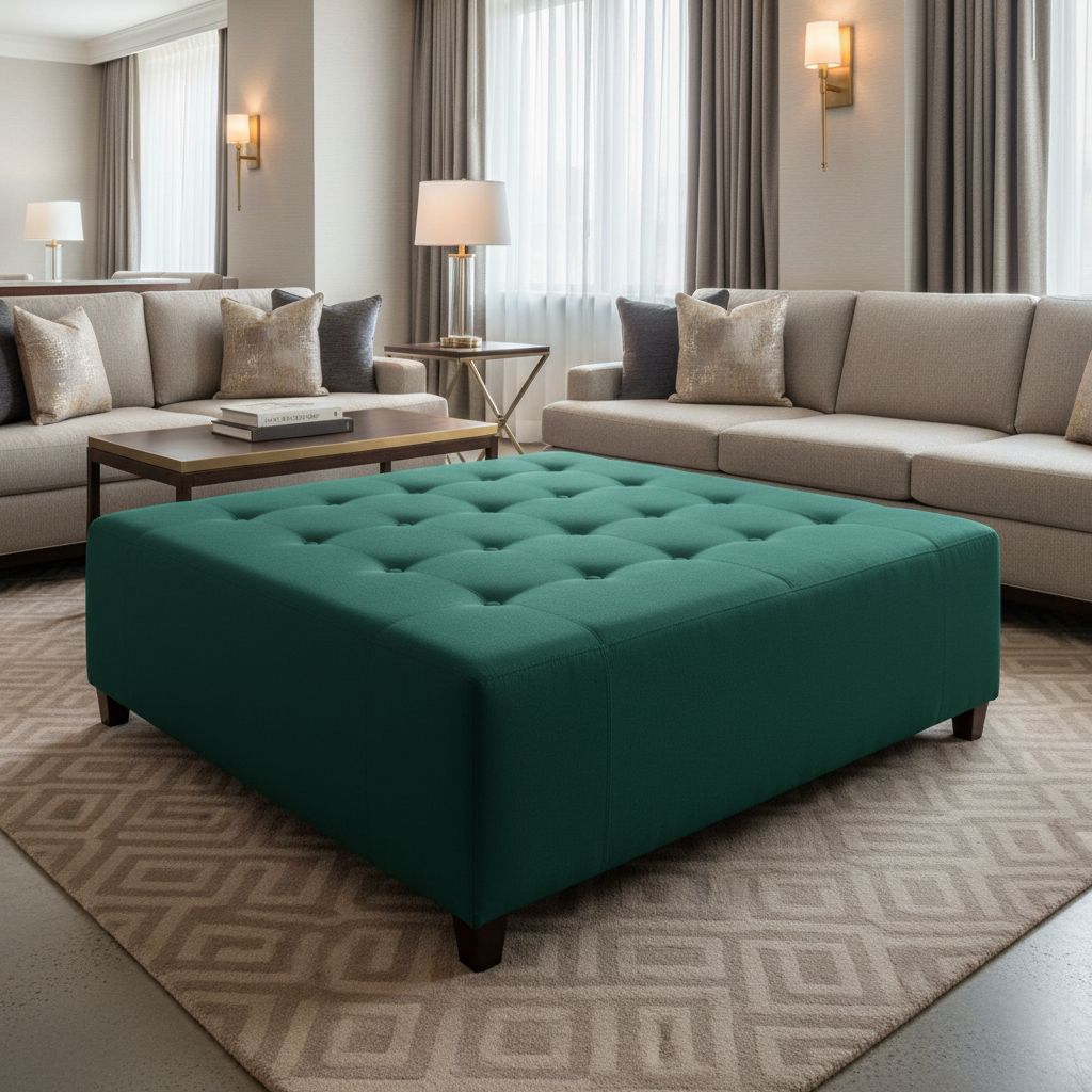 Peter Island - Holly Upholstered Ottoman | Architectural Fabrics