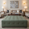 Necker Island - Pesto Upholstered Ottoman | Architectural Fabrics