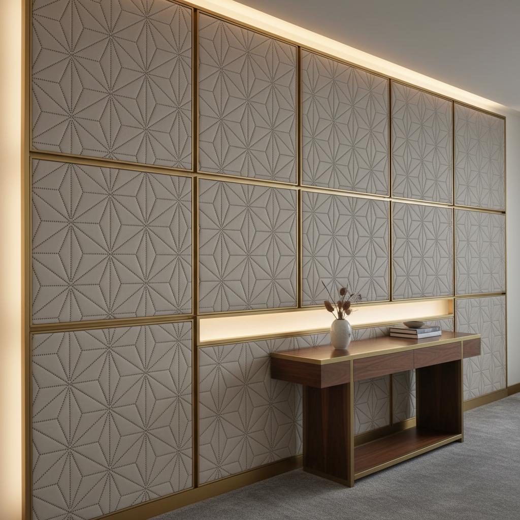 Axis - Axis Etched Polyurethane Upholstered Wall Panel | Architectural Fabrics