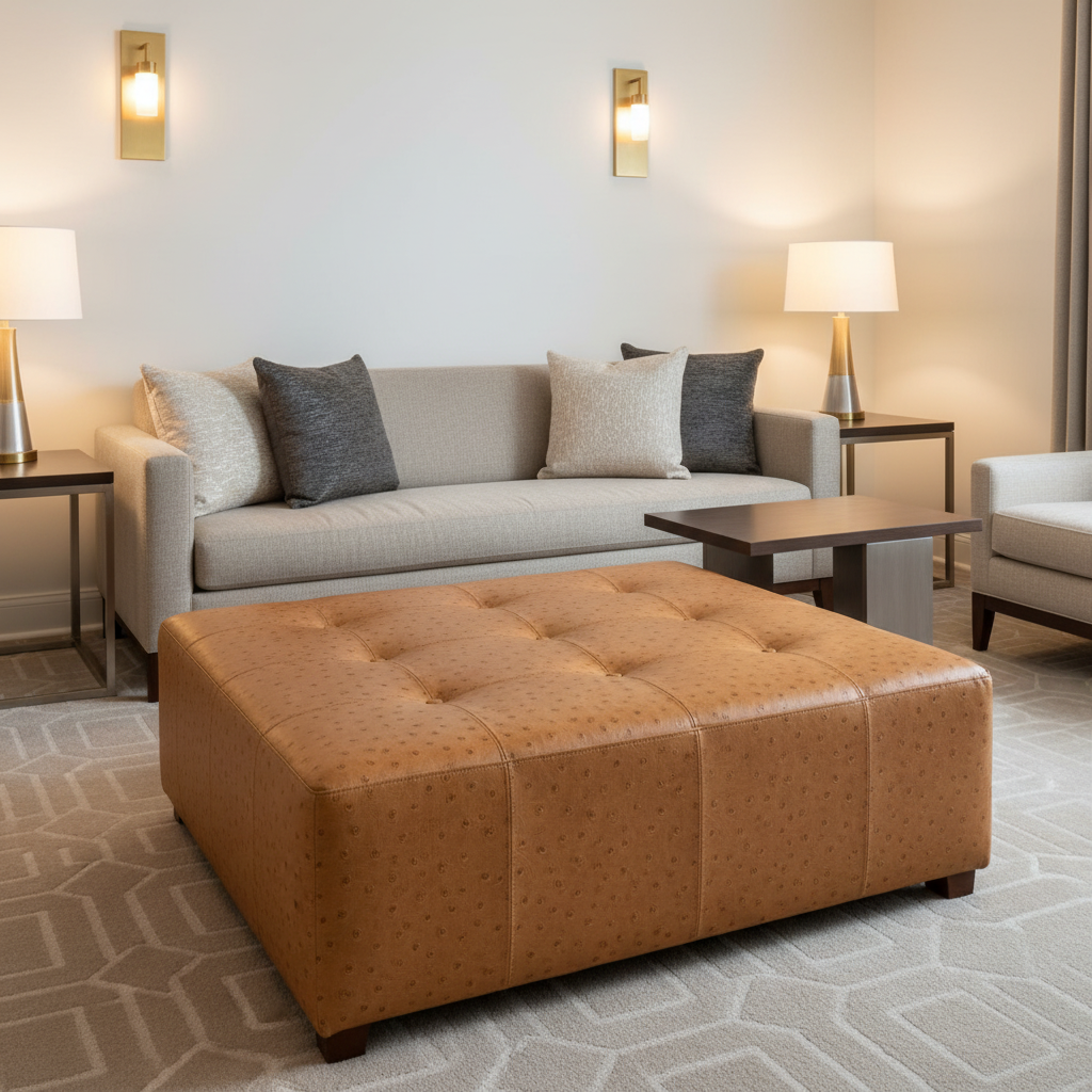 Big Bird - Big Bird Performance Vinyl Upholstered Ottoman | Architectural Fabrics