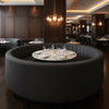 Subtle Velvet Texture Deep Night Upholstered Banquette | Architectural Fabrics