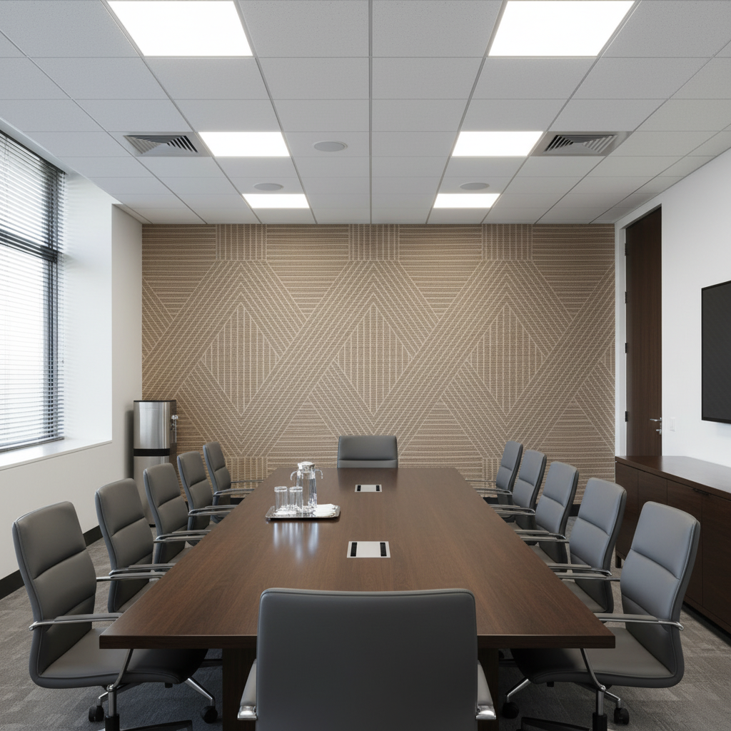 Maidstone Type II Vinyl | Hollywood Wallcoverings - Conference Room commercial room setting