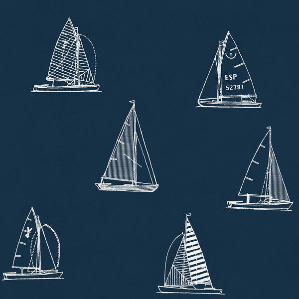 Eslora Full Navy, Sample Vinyl Wallcoverings | Coordonné