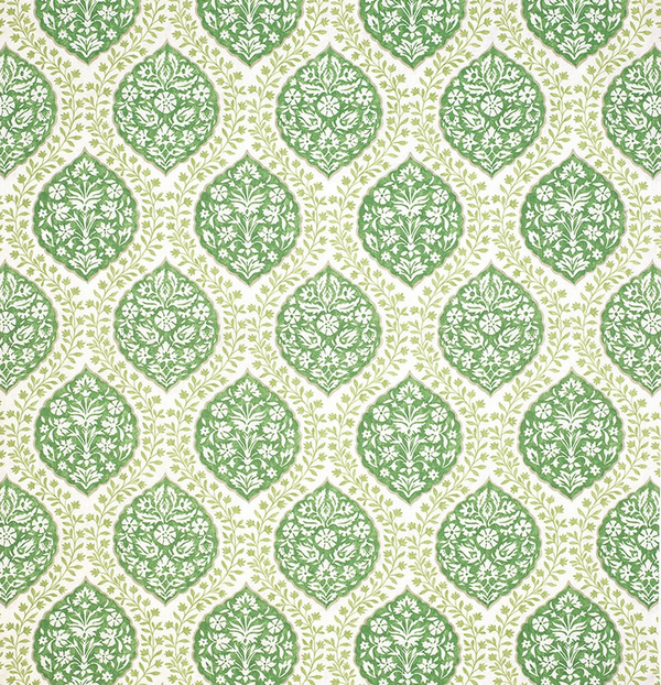 Nina Campbell Fabric - Emerald Green Wallcovering | Nina Campbell