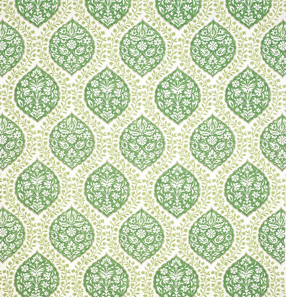 DWCY-900174 Nina Campbell Fabric Emerald Green designer-wallcoverings-los-angeles