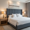 Linen Island - Cobalt Upholstered Headboard | Architectural Fabrics