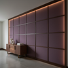 Subtle Woven Texture Deep Plum Upholstered Wall Panel | Architectural Fabrics
