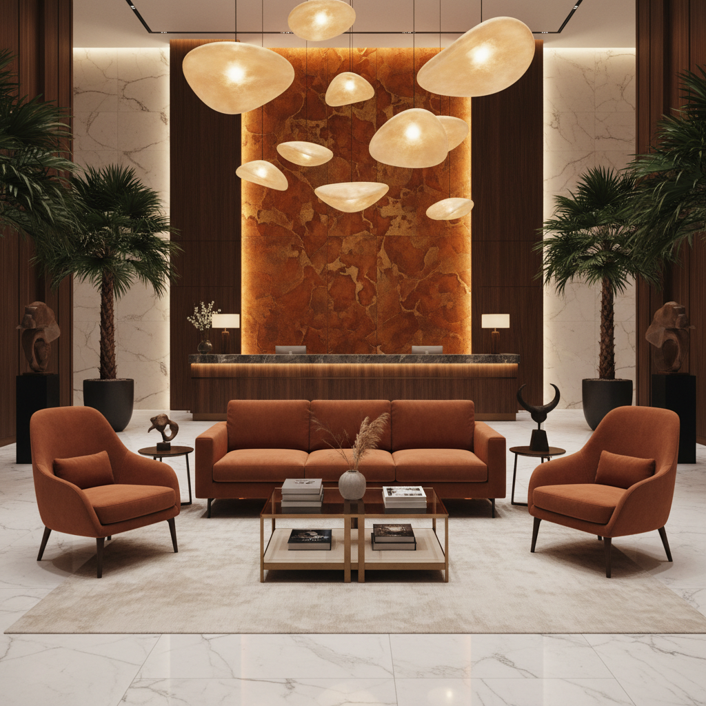 Ultrasuede  Terracotta Brown Upholstered Sofa | Ultrasuede Upholstery
