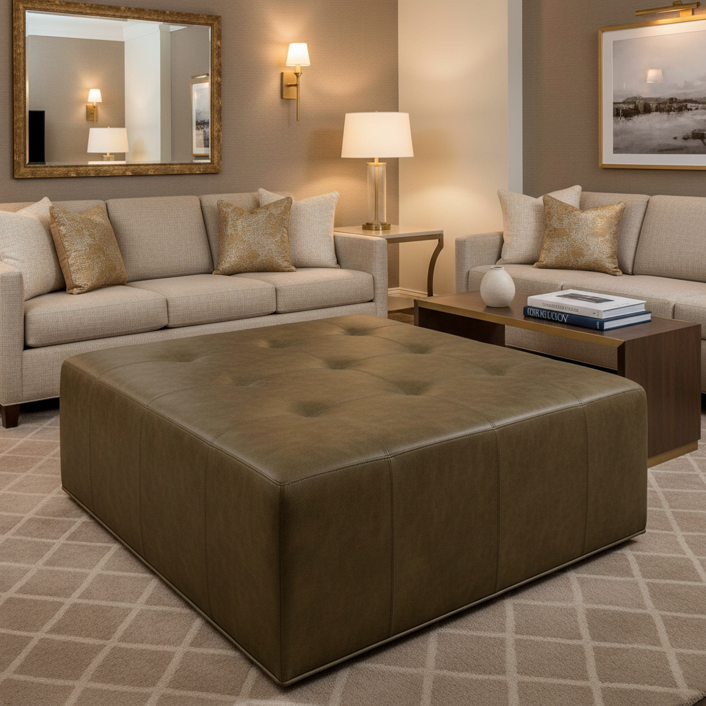 Peter Island - Barista Upholstered Ottoman | Architectural Fabrics