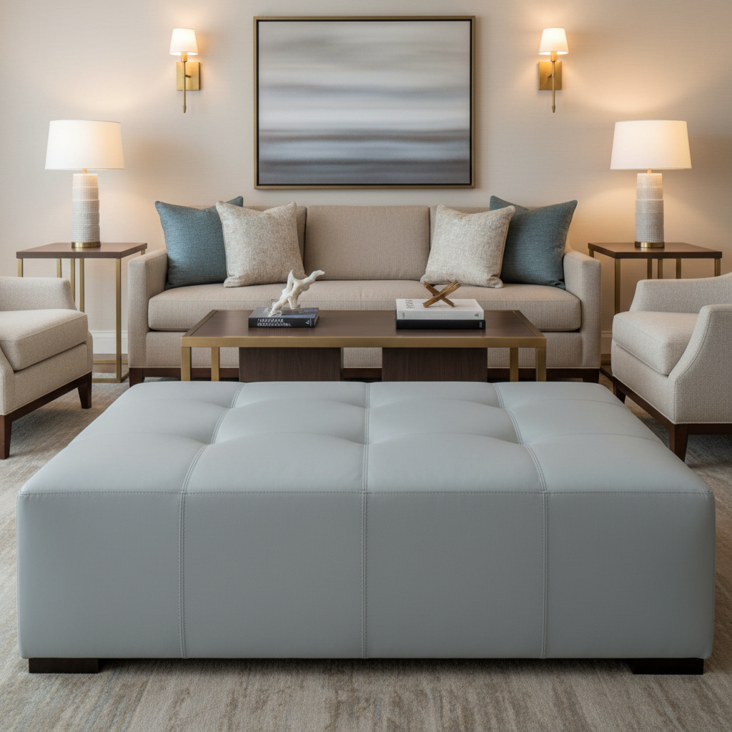 Maho Bay - Skye Upholstered Ottoman | Architectural Fabrics