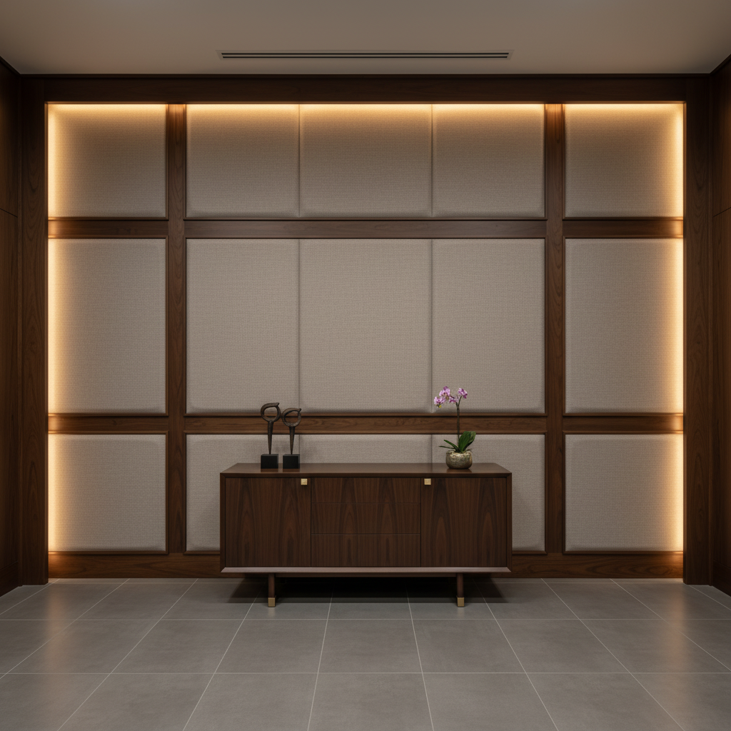 Linen Island - Flint Upholstered Wall Panel | Architectural Fabrics