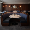Subtle Velvet Texture Deep Indigo Upholstered Banquette | Architectural Fabrics