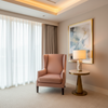 Ultrasuede  Blush Pink Upholstered Chair | Ultrasuede Upholstery