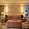 Bedford Raspberry Upholstered Ottoman | Architectural Fabrics