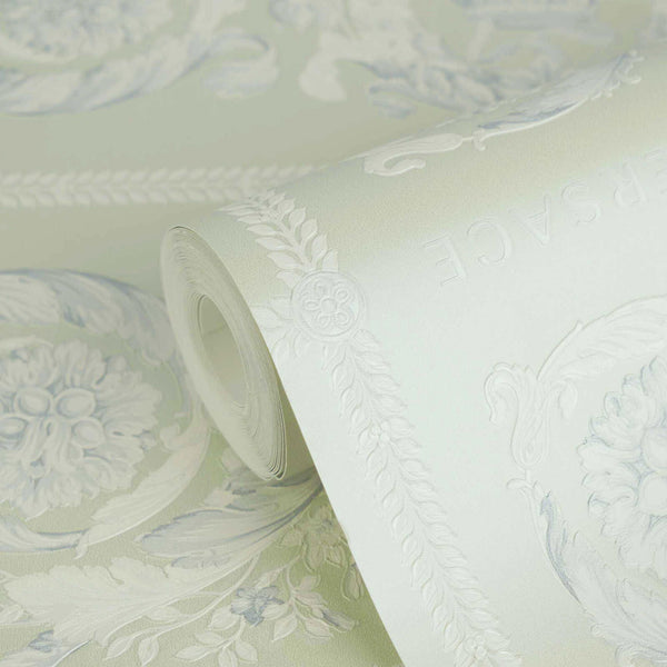 Heritage Green Blue Wallcovering | Versace
