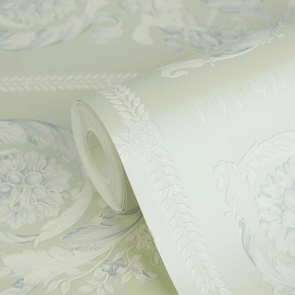 Heritage Green Blue Versace Home Wallcovering