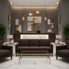 West Indian Lily - Dull Espresso Upholstered Sofa | Architectural Fabrics