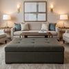 Vieques - Greystone Upholstered Ottoman | Architectural Fabrics